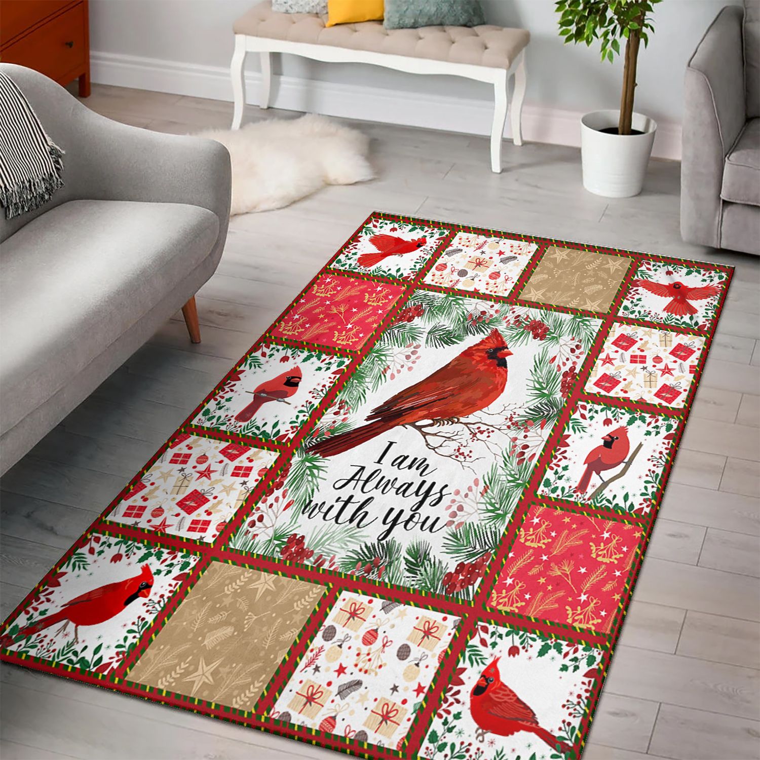 I’m always with you Area Rug Cardinal Geeky Carpet