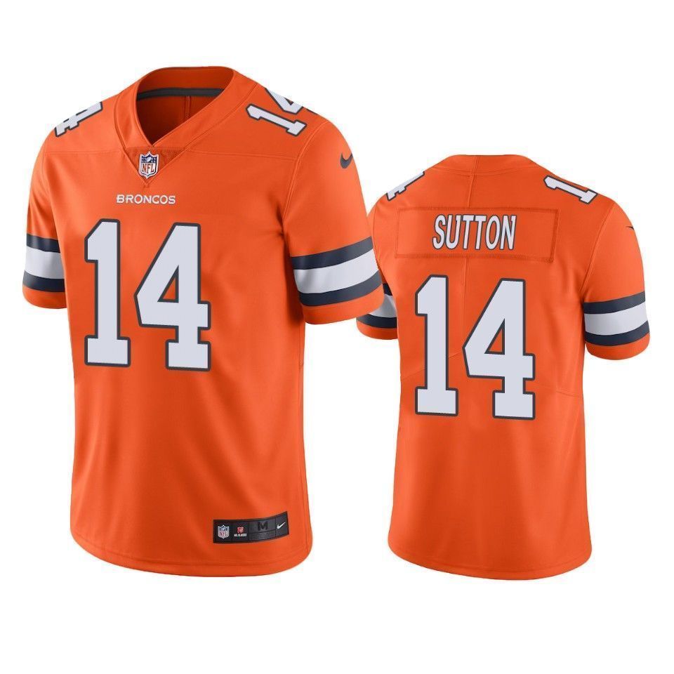 Denver Broncos Courtland Sutton Orange Color Rush Limited 3D Jersey