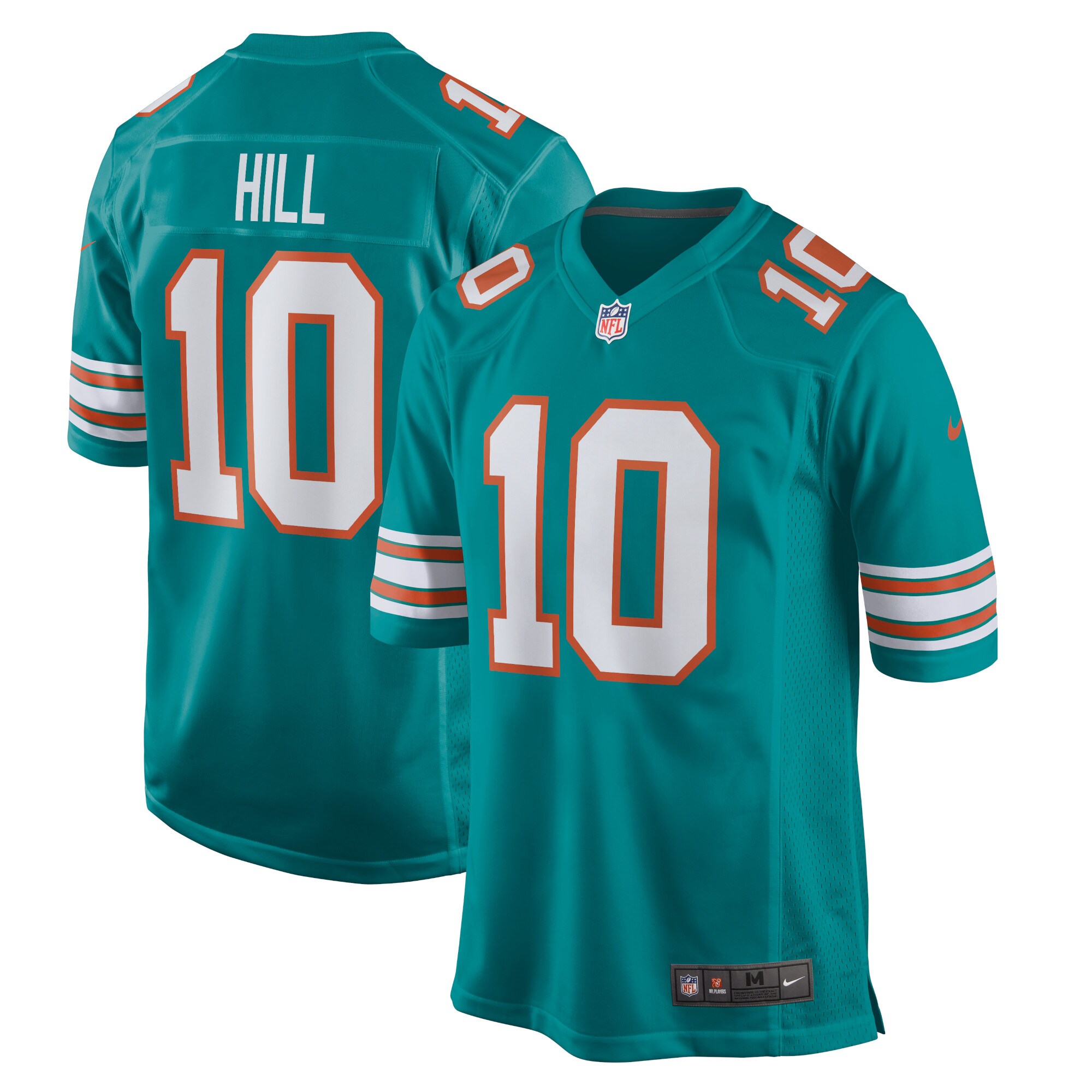 Men’s Miami Dolphins Tyreek Hill Aqua Alternate Game Jersey