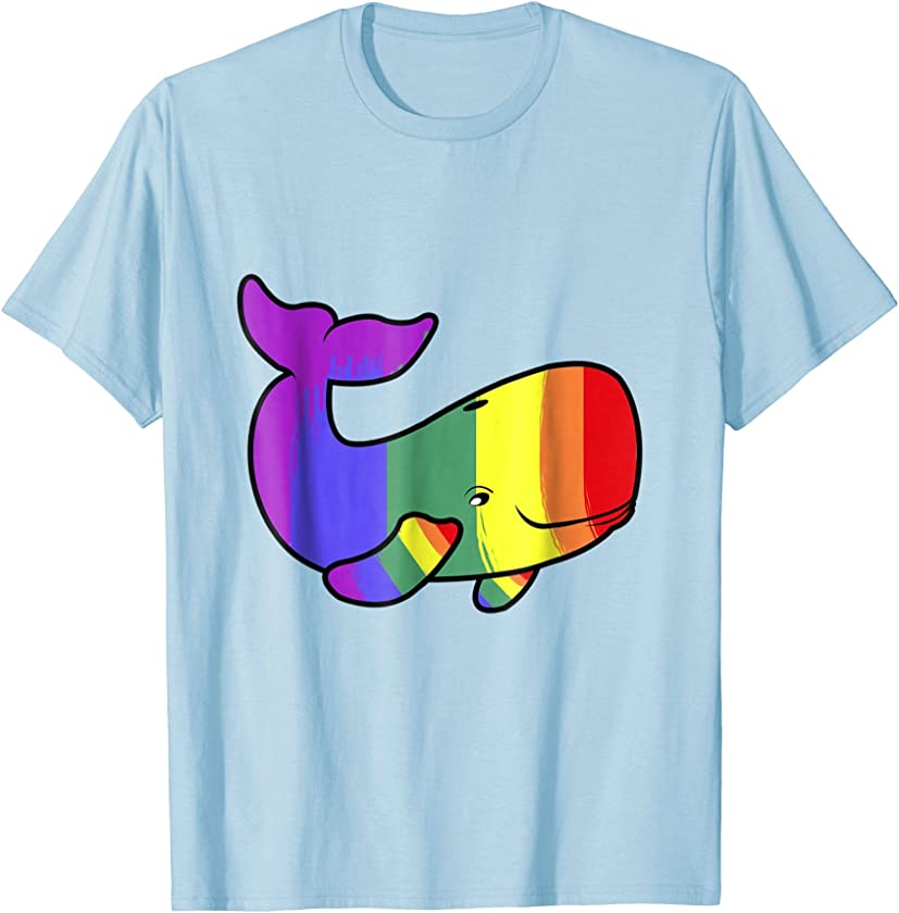 Rainbow Whale Gay Pun T-Shirt Pride Month