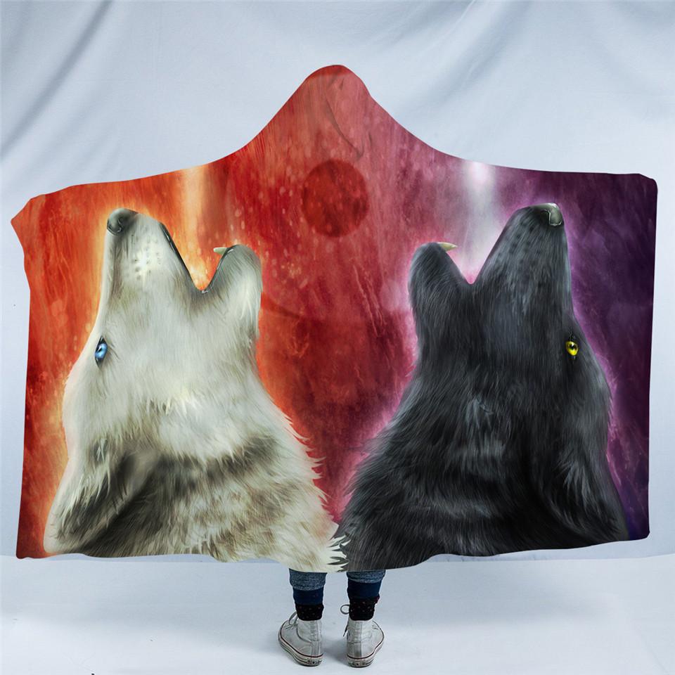 We Wanna Let The World Know by KhaliaArt (Wolf Hooded Blanket)