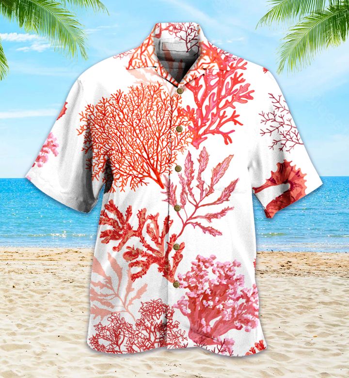 Beautiful Sea Horse Coral Red Hawaii Shirt Ha7973