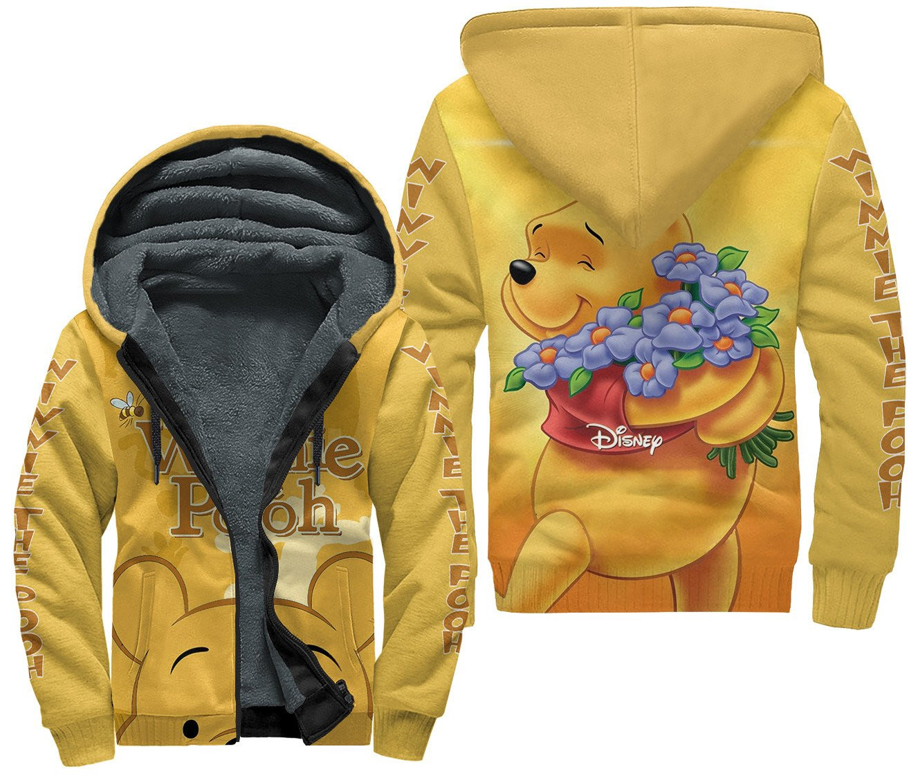 Winnie The Pooh Logo Fleece Jacket 3D