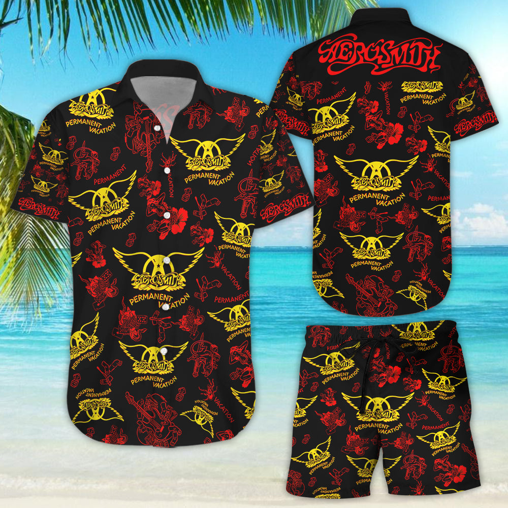 Aerosmith Permanent Vacation Hawaiian Shirt