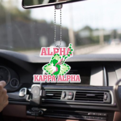 Alpha Kappa Alpha 1908 Girl With Ivy Leaf Emblem Car Hanging Ornament