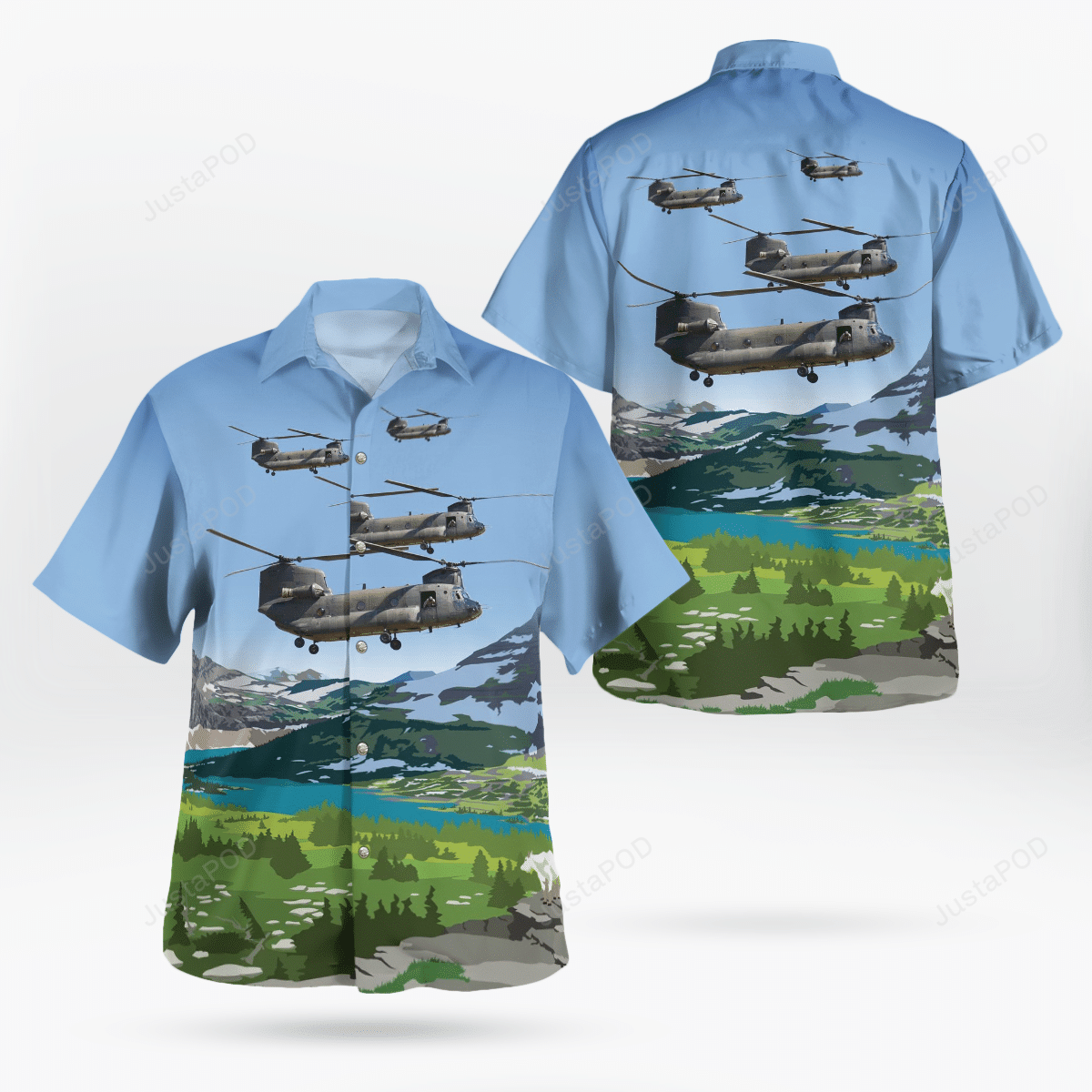 Us Army Montana National Guard Chinook Helicopter Hawaii Shirt Ha39937