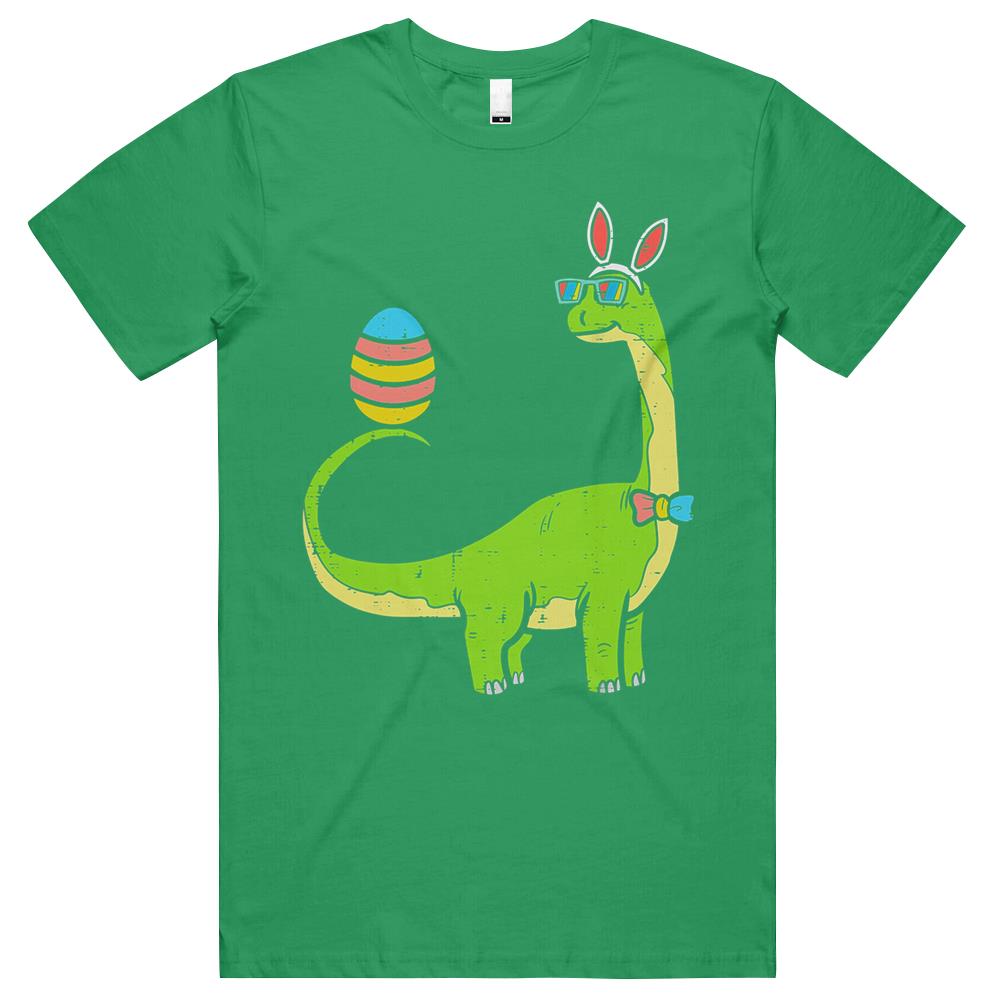 Brontosaurus Bunny Ears Egg Easter Day Dinosaur Dino Boys T Shirts