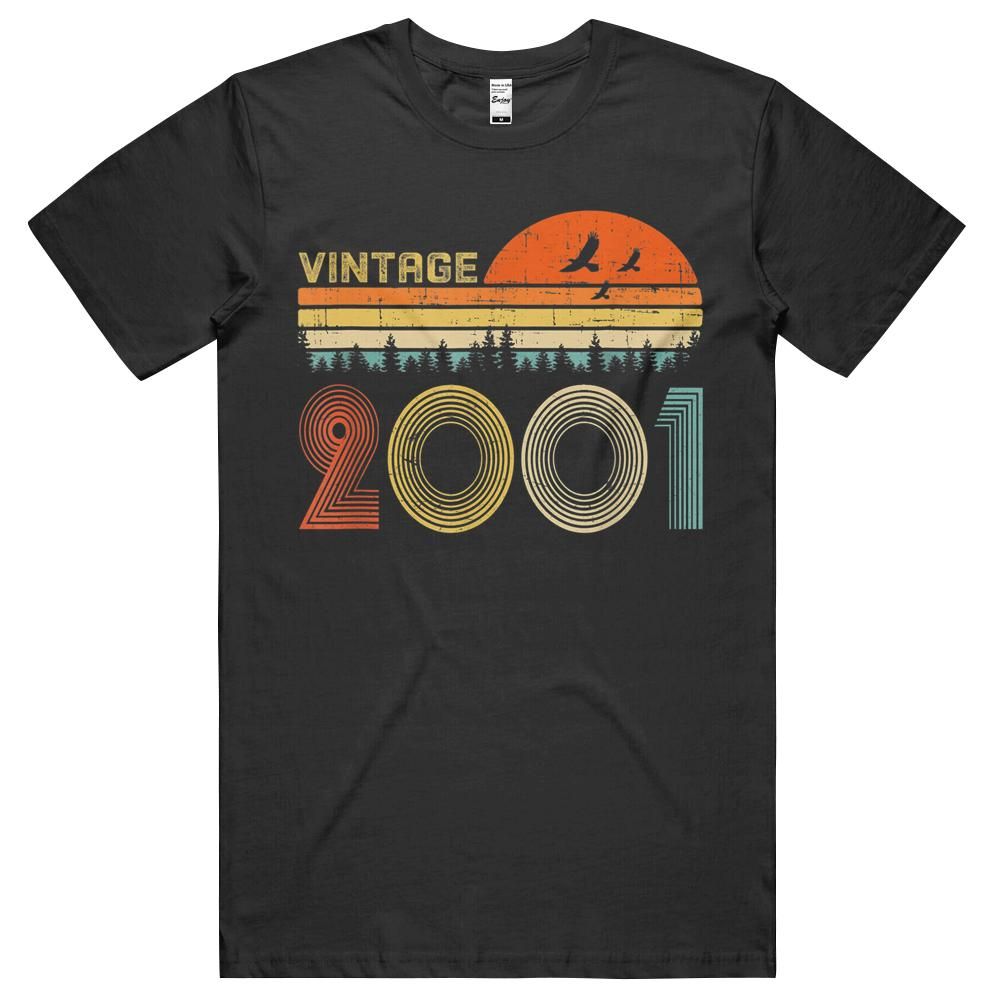 20th Birthday Gift – Vintage 2001 Retro Bday 20 Years Old Unisex Shirt