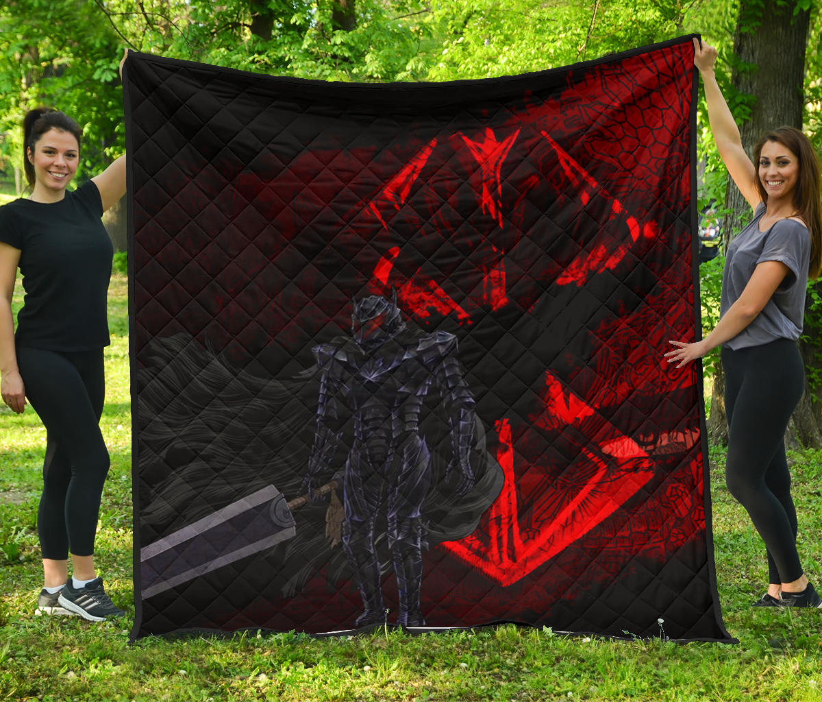 Berserk Anime Premium Quilt – Guts Full Armor Armadura Manga Scene Quilt Blanket