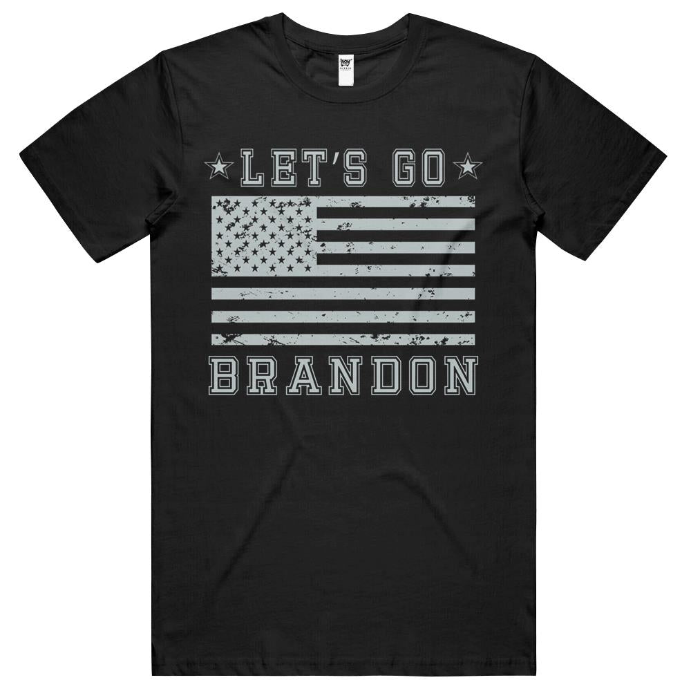 Lets Go Brandon Chant Blackout American Flag T Shirts