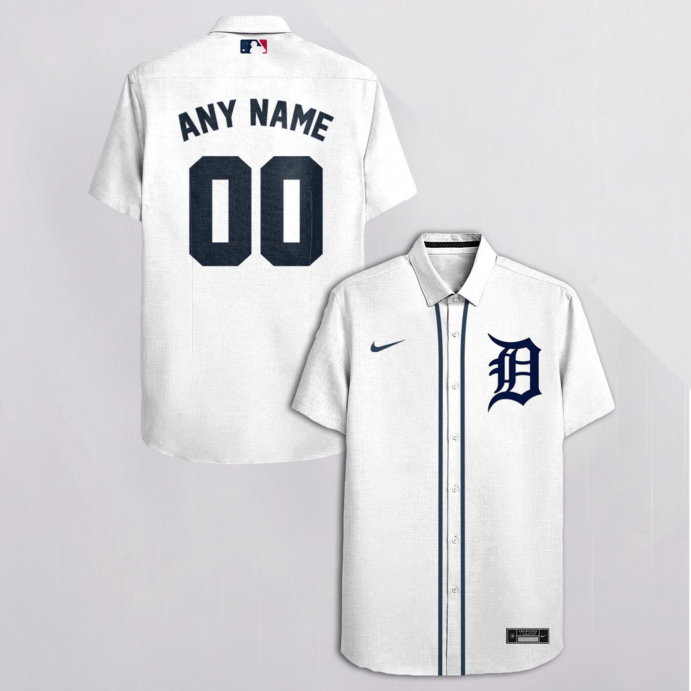 Personalized Detroit Tigers All Over Print 3D Hawaiian Shirt – White