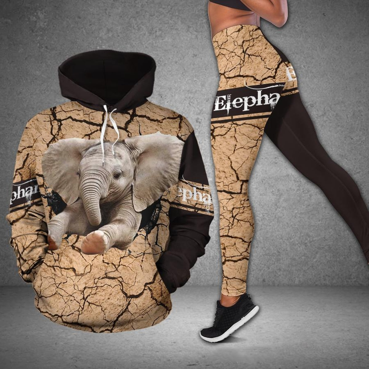 African Elephant Legging Hoodie ,Elephant Legging Hoodie