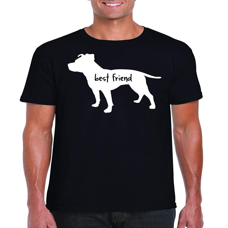 Cool Man Pitbull T-Shirt Best Friend Tee Printed Tops