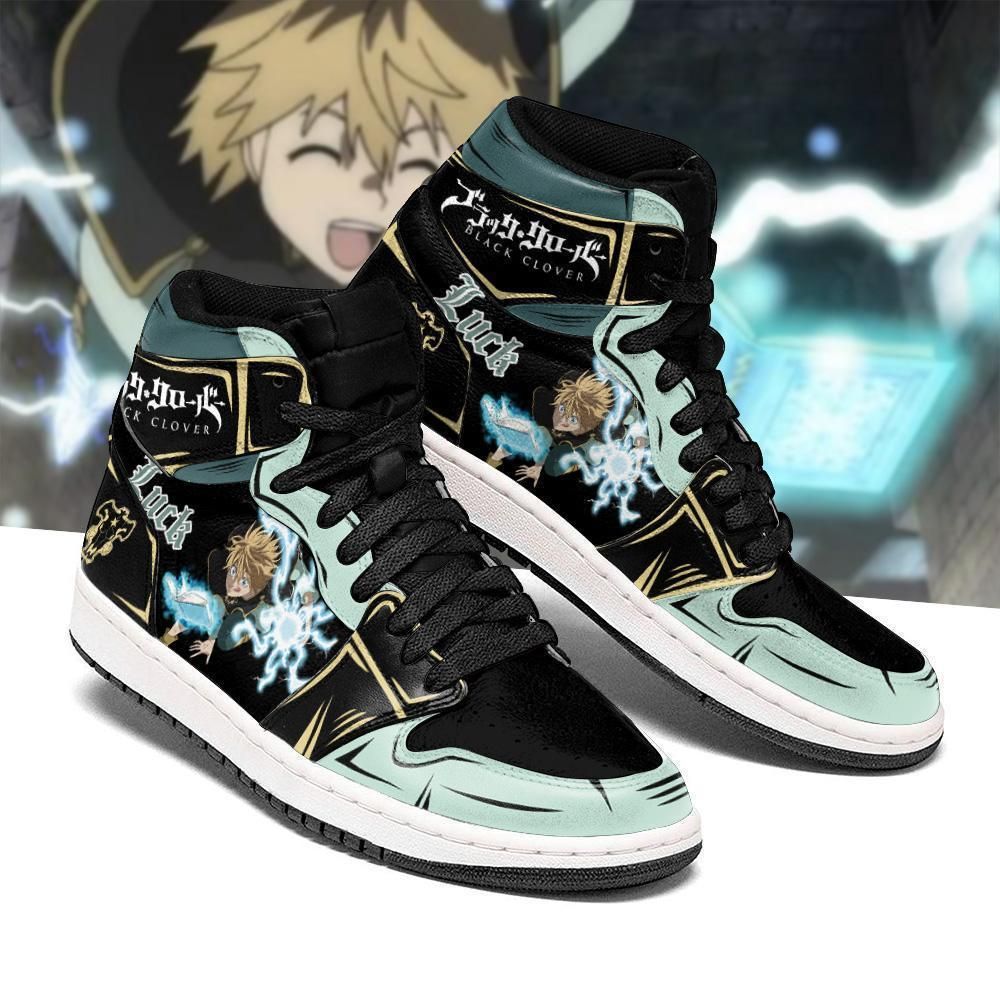 Black Bull Luck Voltia Black Clover Anime Air Jordan Shoes Sport Sneakers