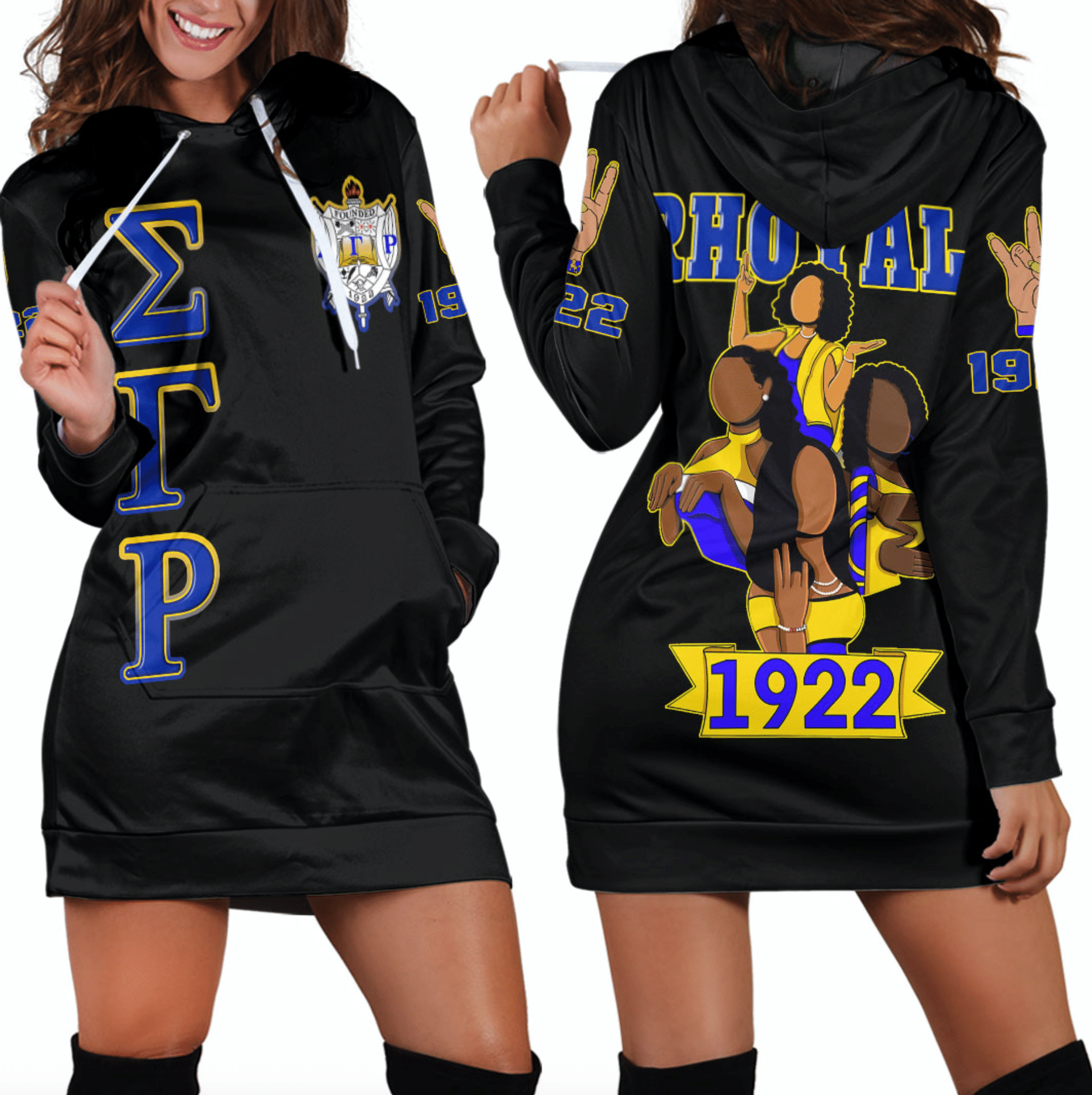 Sorority Dress – Sigma Gamma Rho Sisterhood Hoodie Dress