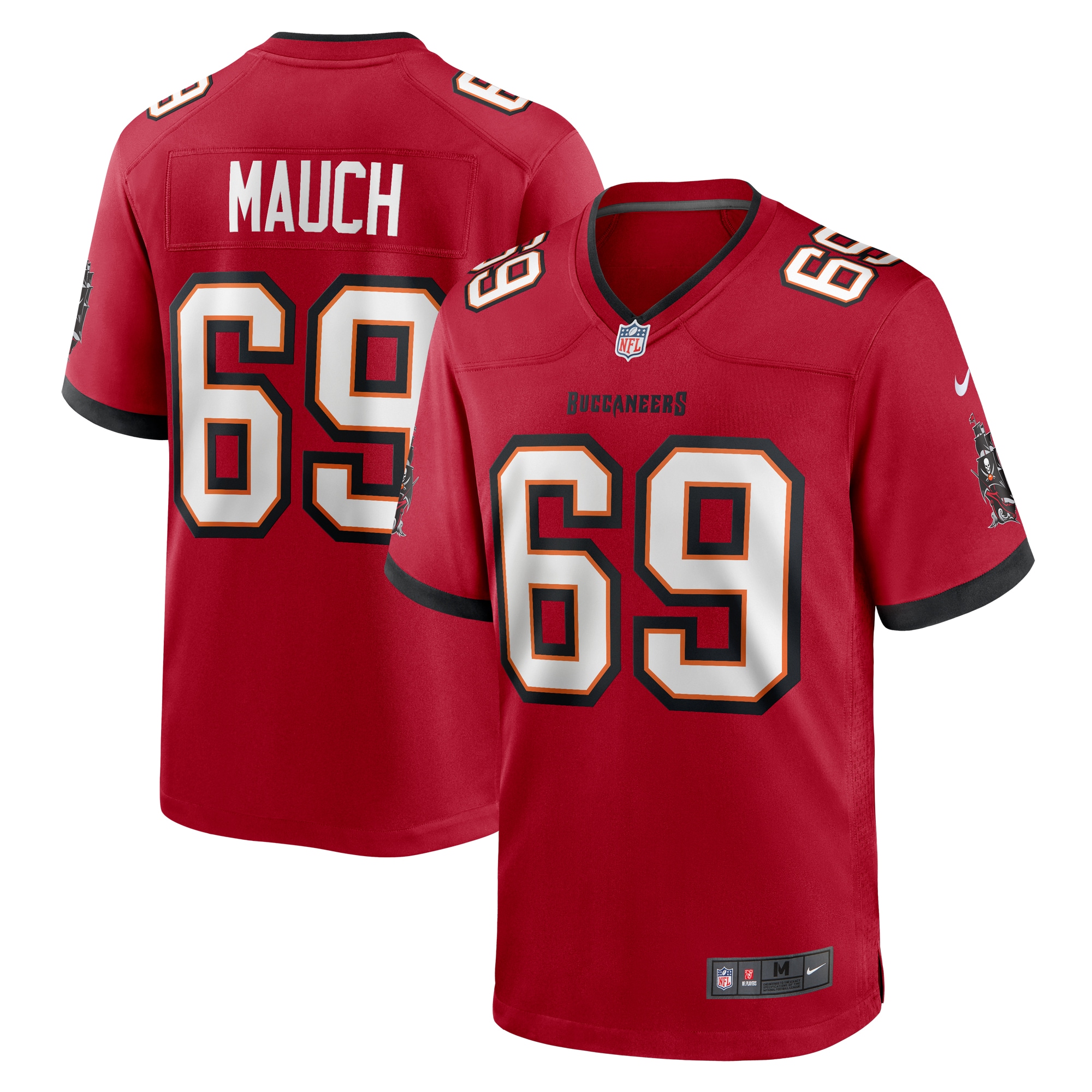 Cody Mauch Tampa Bay Buccaneers Game Jersey – Red