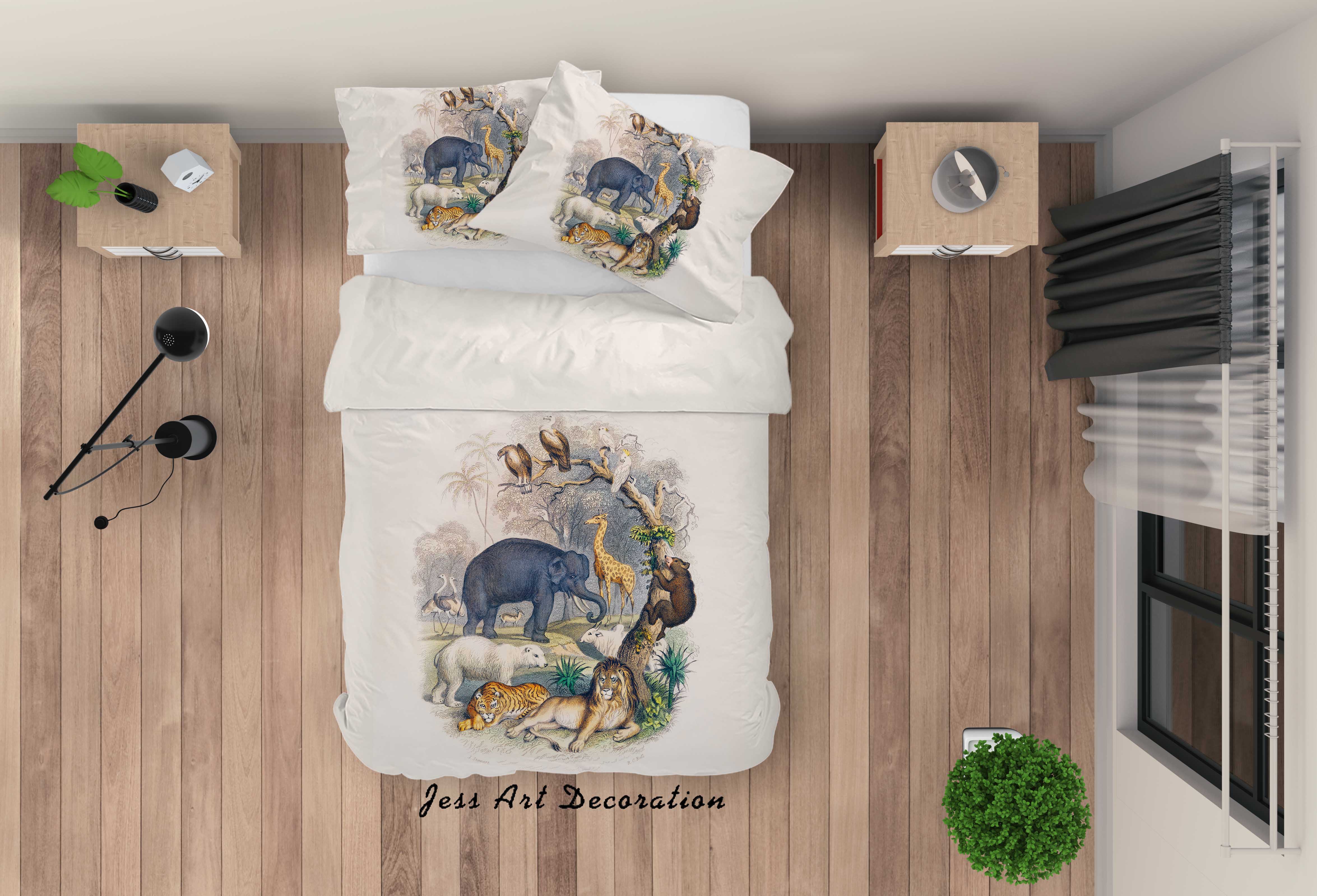 3D Animal Quilt Cover Set Bedding Set Pillowcases 84