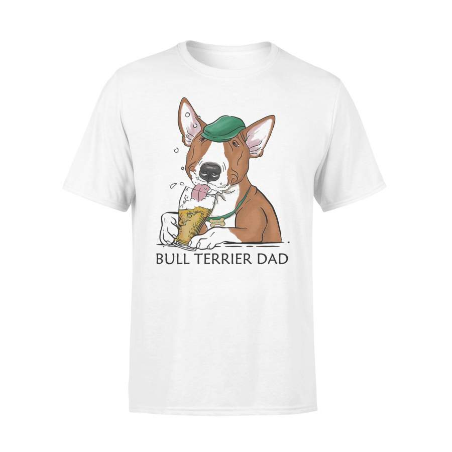 Bull Terrier Dad Drink Beer T-shirt