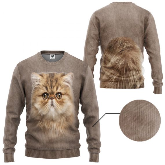 3D Persian Cat All Over Print Unisex Sweatshirt For Cat Lovers