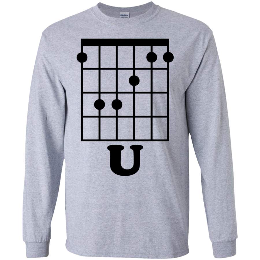 AGR Fun Guitar T-Shirt, F Chord U Funny Guitarist Gift Black SWEATSHIRT