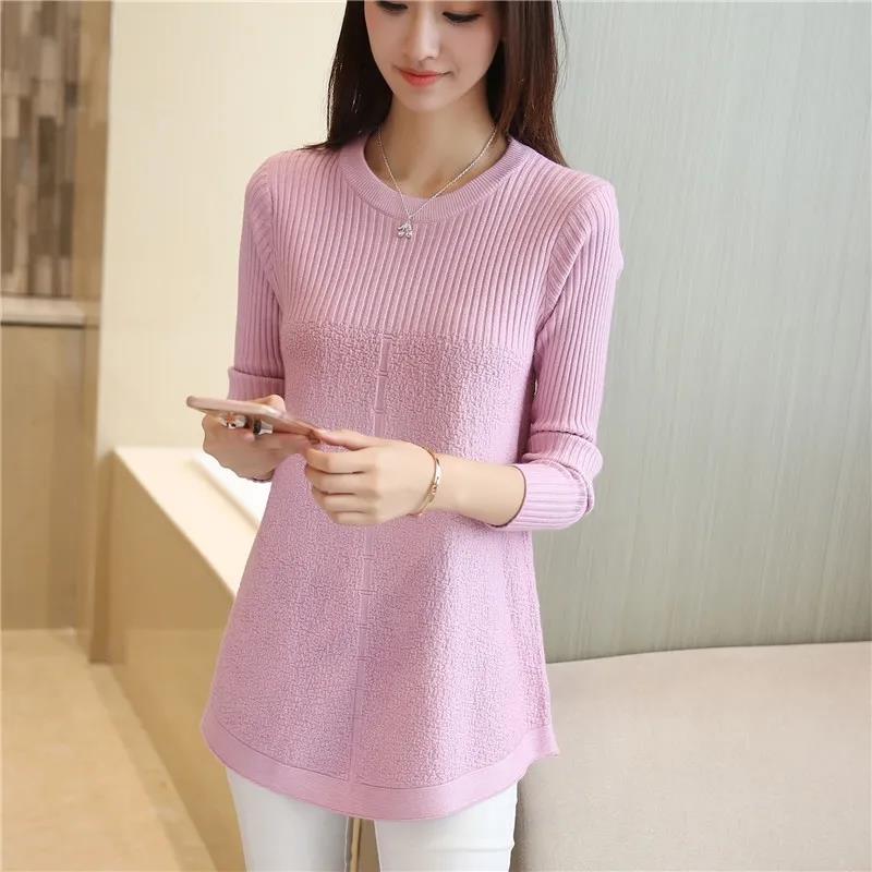 Sweater Women Autumn and Winter 2022 New Fashion Pullover Women Loose Mid-length Long-sleeved Knitted Bottoming Sweaters Women alx