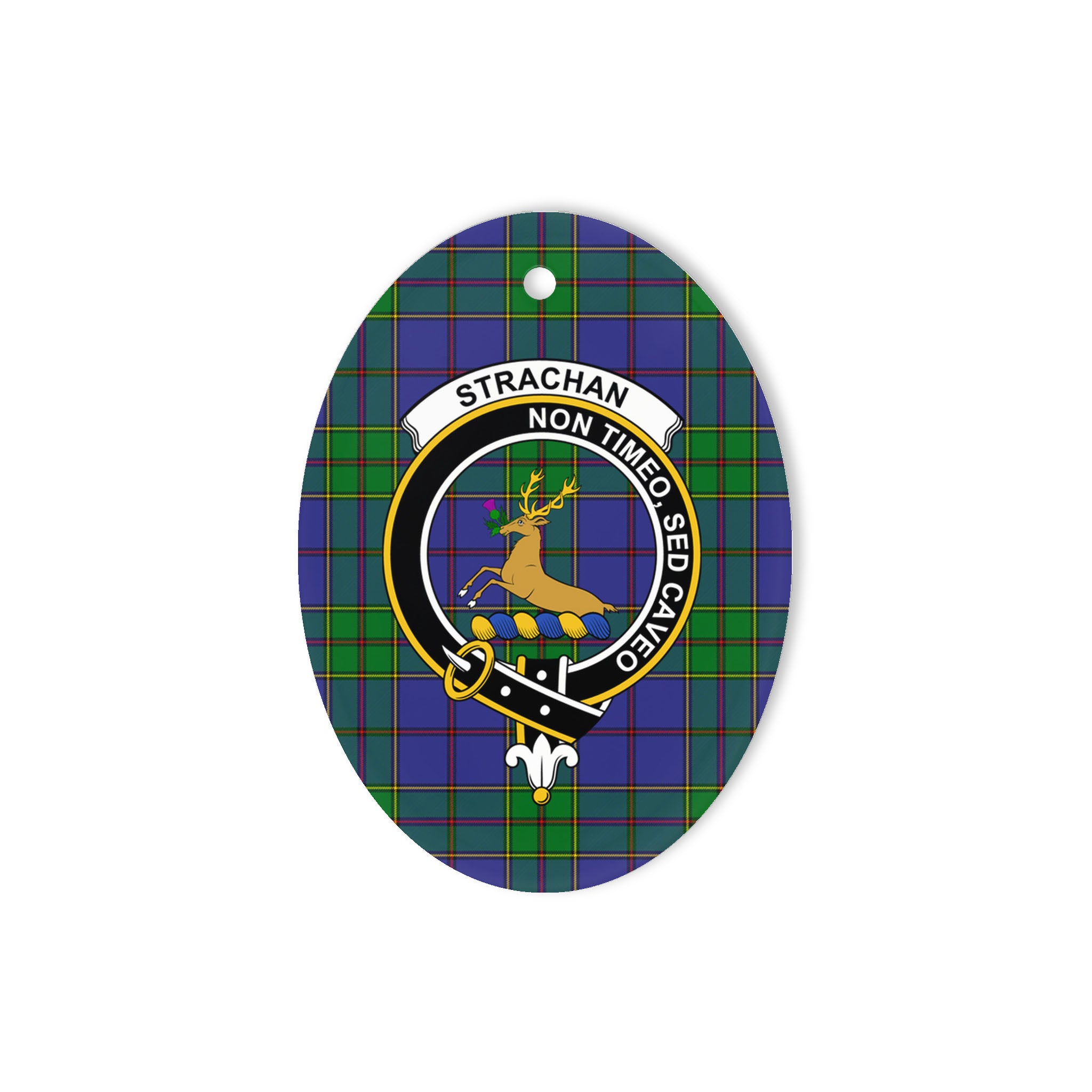 Strachan Scottish Clan Plaid Ornament Gift. Christmas Tree Ornament Strachan Clan Tartan Ornament Great Christmas Ornaments Gift Oval Ornament