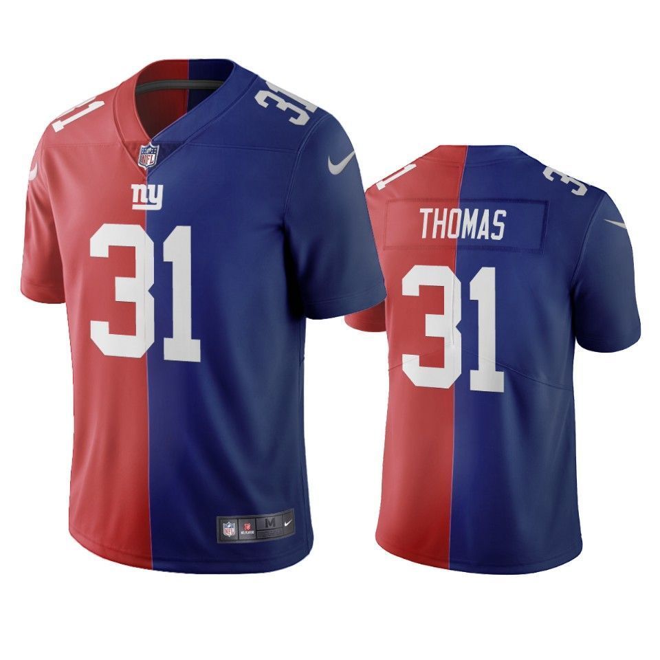 New York Giants Michael Thomas Vapor Limited Red Royal Two Tone Mens Jersey