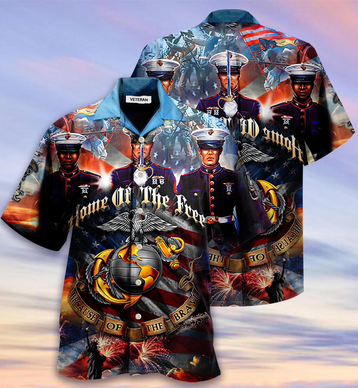 Apayprint Home Of The Free All Over Printed Hawaii Shirt Ha35476