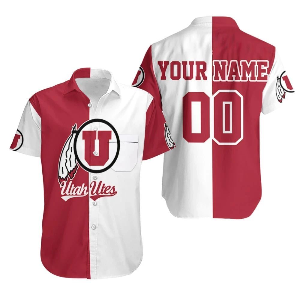 Utah Utes Mascot For Utes Fan 3D Personalized Hawaiian Shirt Combo Beach