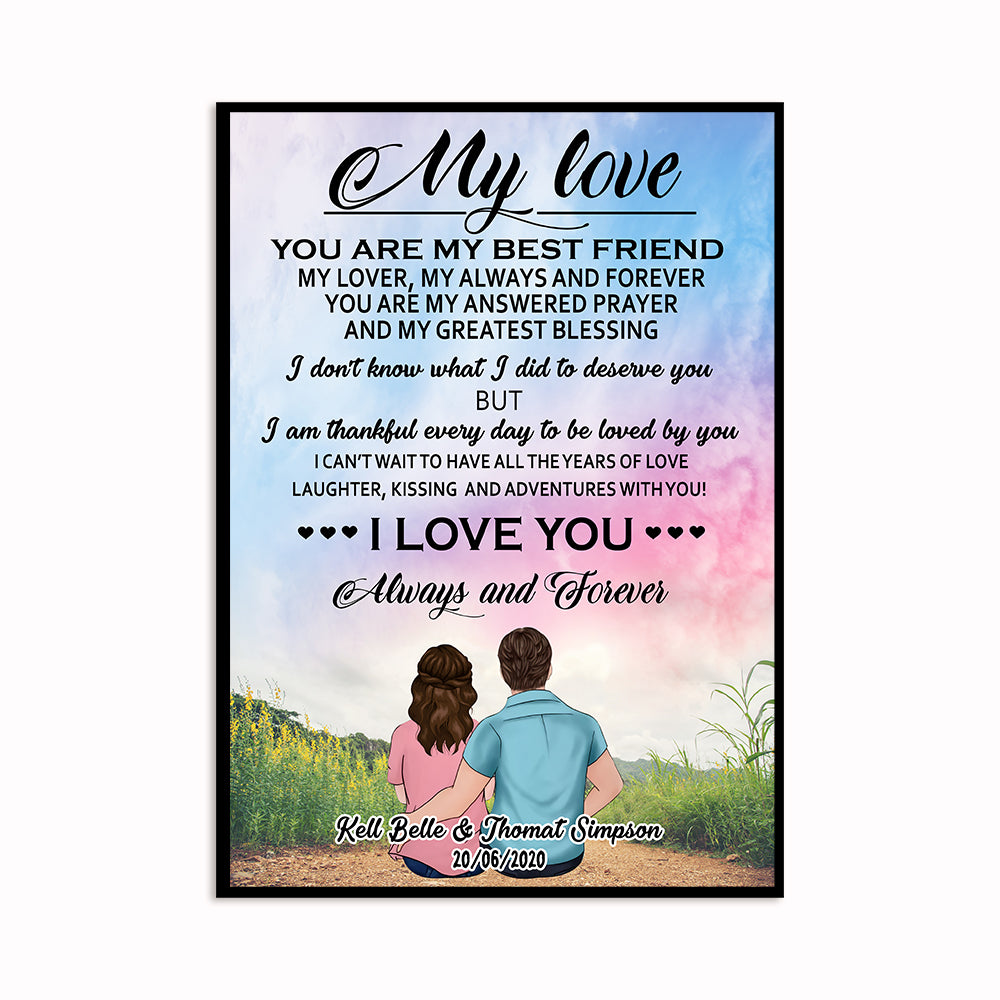 Custom Personalized hairstyle name Valentine’s day wall prints poster gift ideas for room him boyfriend husband her girlfriend wife couple – You Are TY2312 – Personalizedwitch