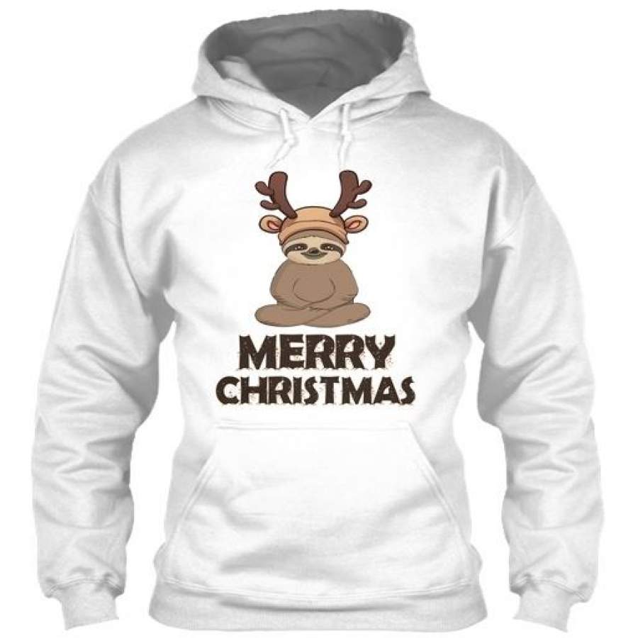 Ugly Christmas Reindeer Sloth Family Tee Gildan Hoodie Sweatshirt