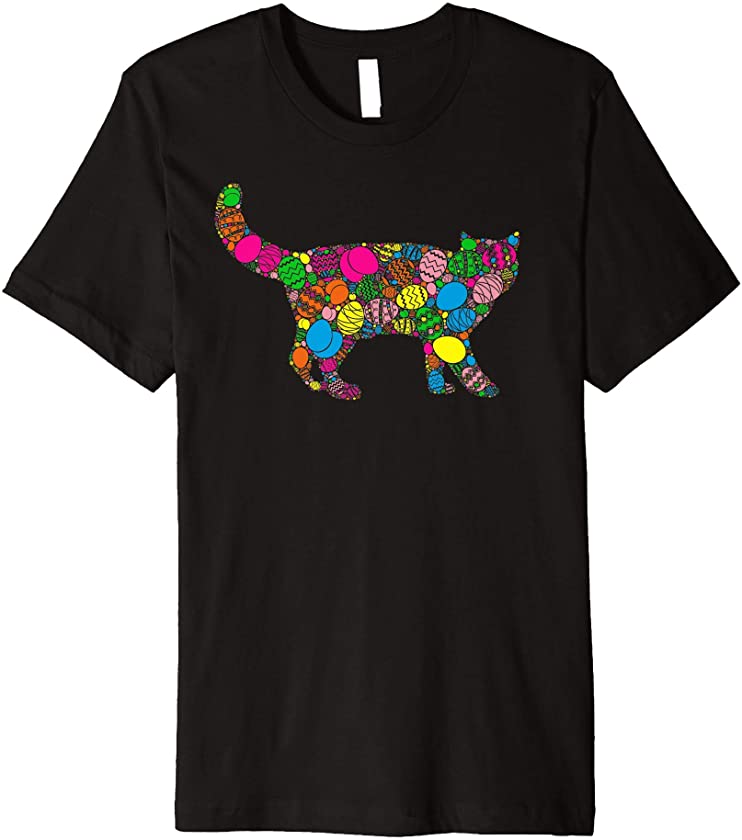 Colorful Egg Cat Kitten Gift For Women Men Kids – Easter Day Premium T-Shirt