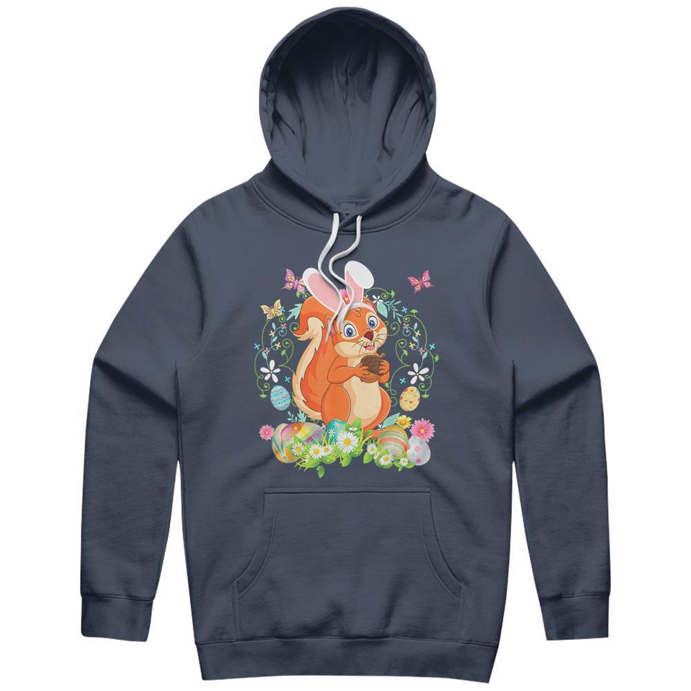 Bunny Squirrel Happy Easter Day Lover Egg Hunt Lovely Cute Hoodie