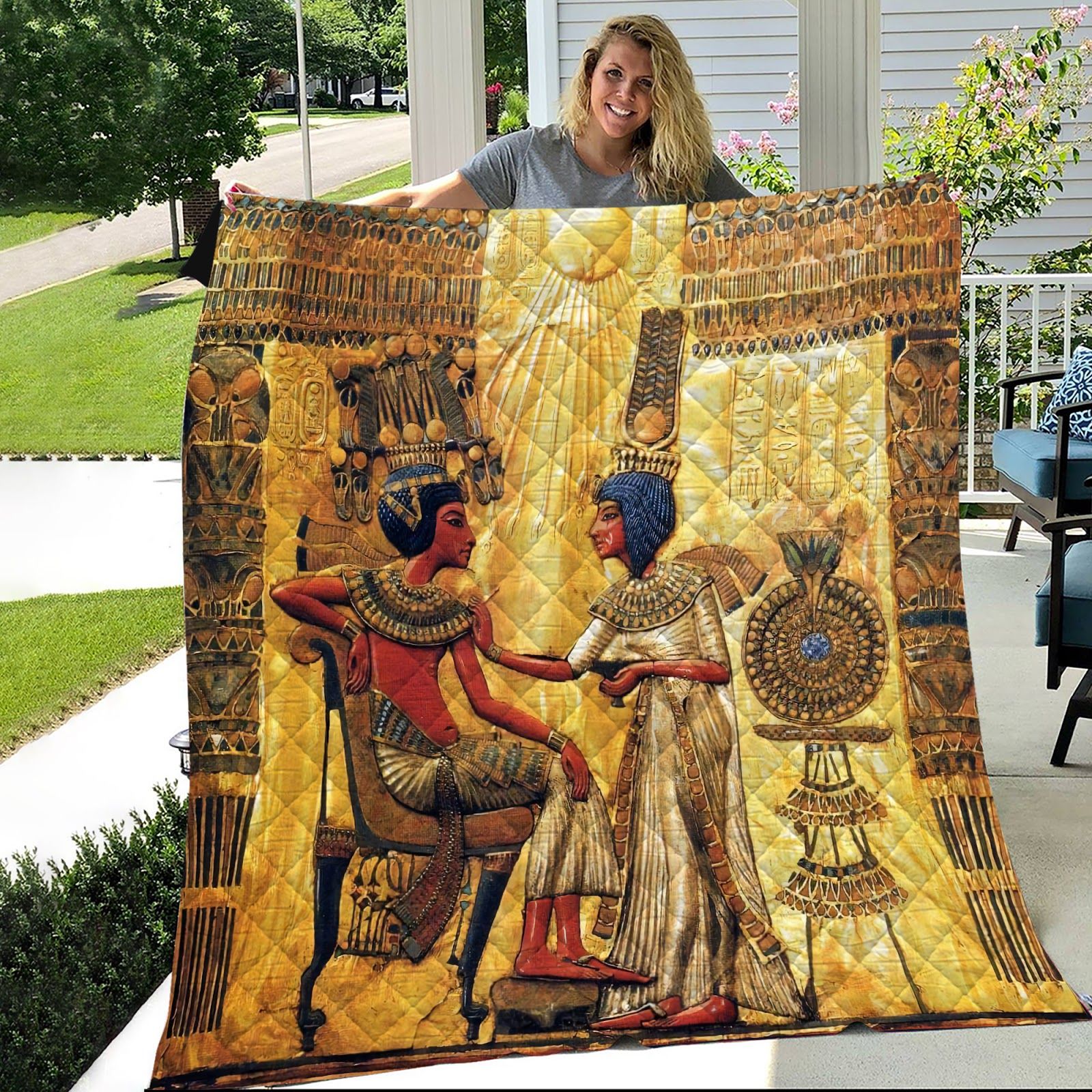 ANCIENT EGYPT LIKE QUILT BLANKET – AE1494