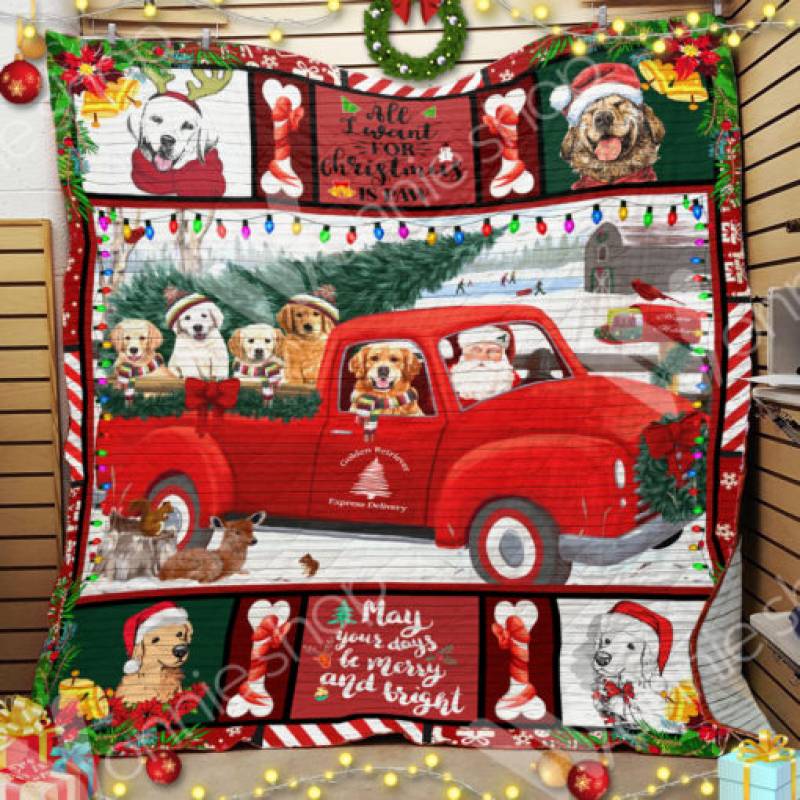 Golden Retriever Christmas Blanket OCT1002 81O49