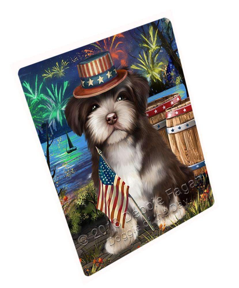 4Th Of July Independence Day Fireworks Havanese Dog At The Lake Blanket Blnkt76620