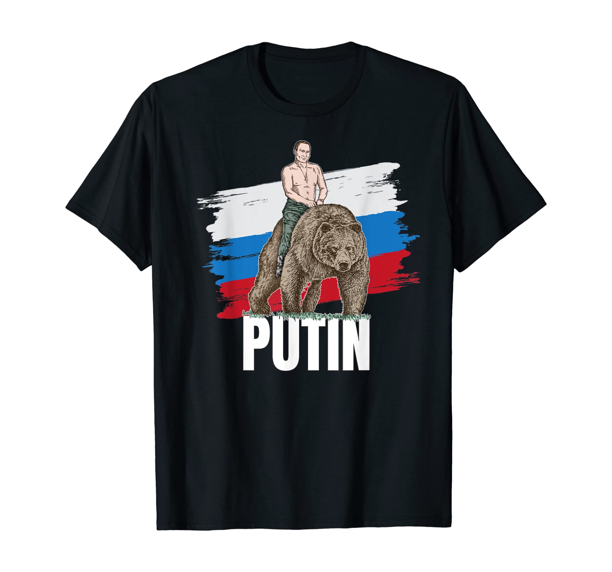 Putin On Bear Russia President Moscow Gift T-Shirt