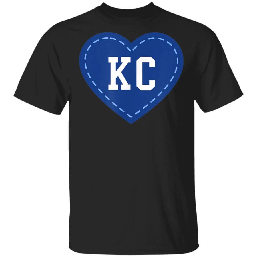 Heart KC Royal Blue Vintage I Hearts Stitch Kansas City TShirt