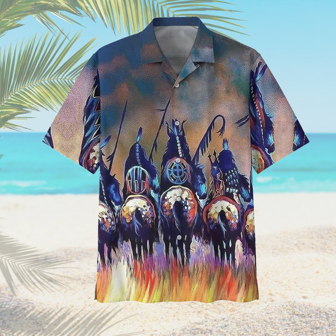 Native American Horse Hawaiian Shirt Ha24340