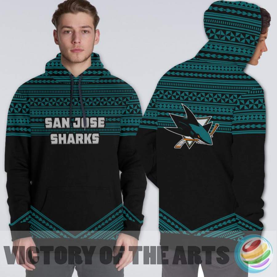 Simple Color Floral San Jose Sharks Hoodie