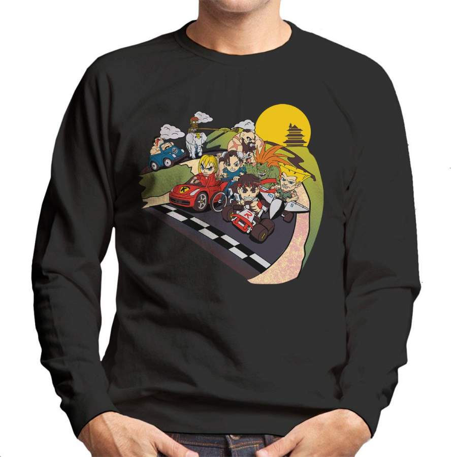 Super Fighting Kart Street Fighter Mario Men’s Sweatshirt