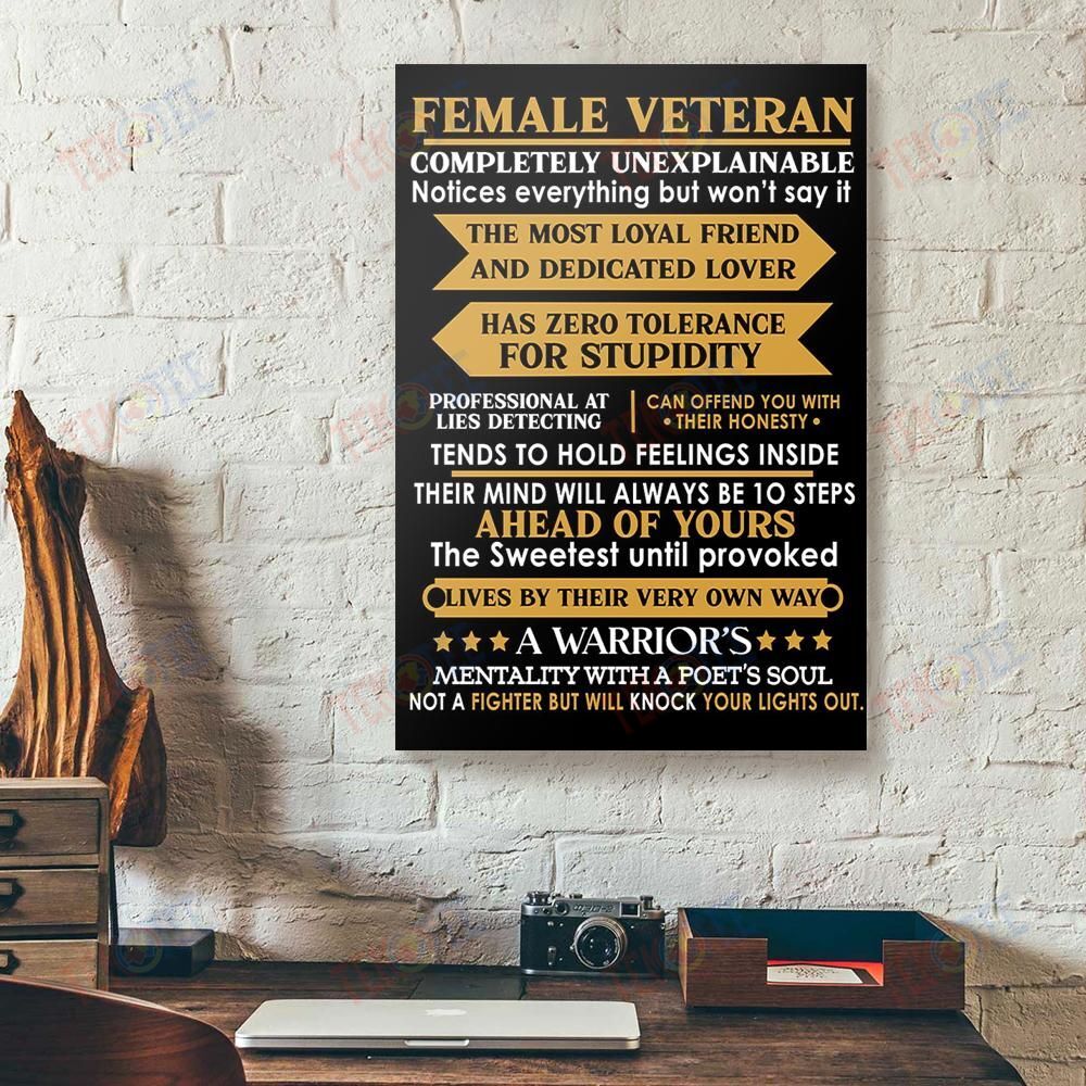 Canvas Prints Female Veteran Completely Unexplainable Canvas Wall Art Home Decoration