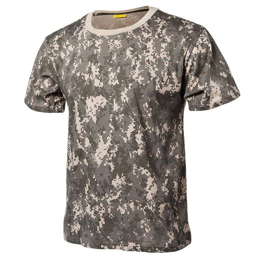 ReFire Gear Military Camouflage T Shirt Men Cotton US Army Combat Tactical T-Shirt Summer Quick Dry Breathable Man Camo T Shirts