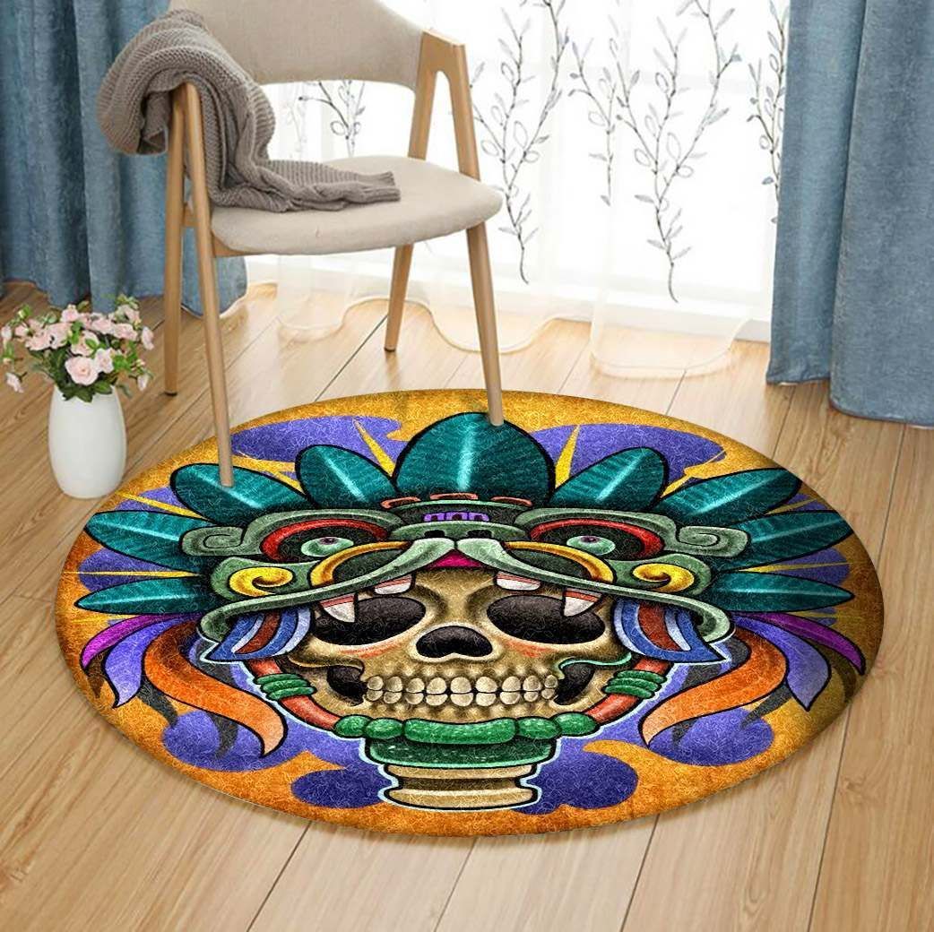 Skull Day Of The Dead GE4444 Round Rug  CYSI2907