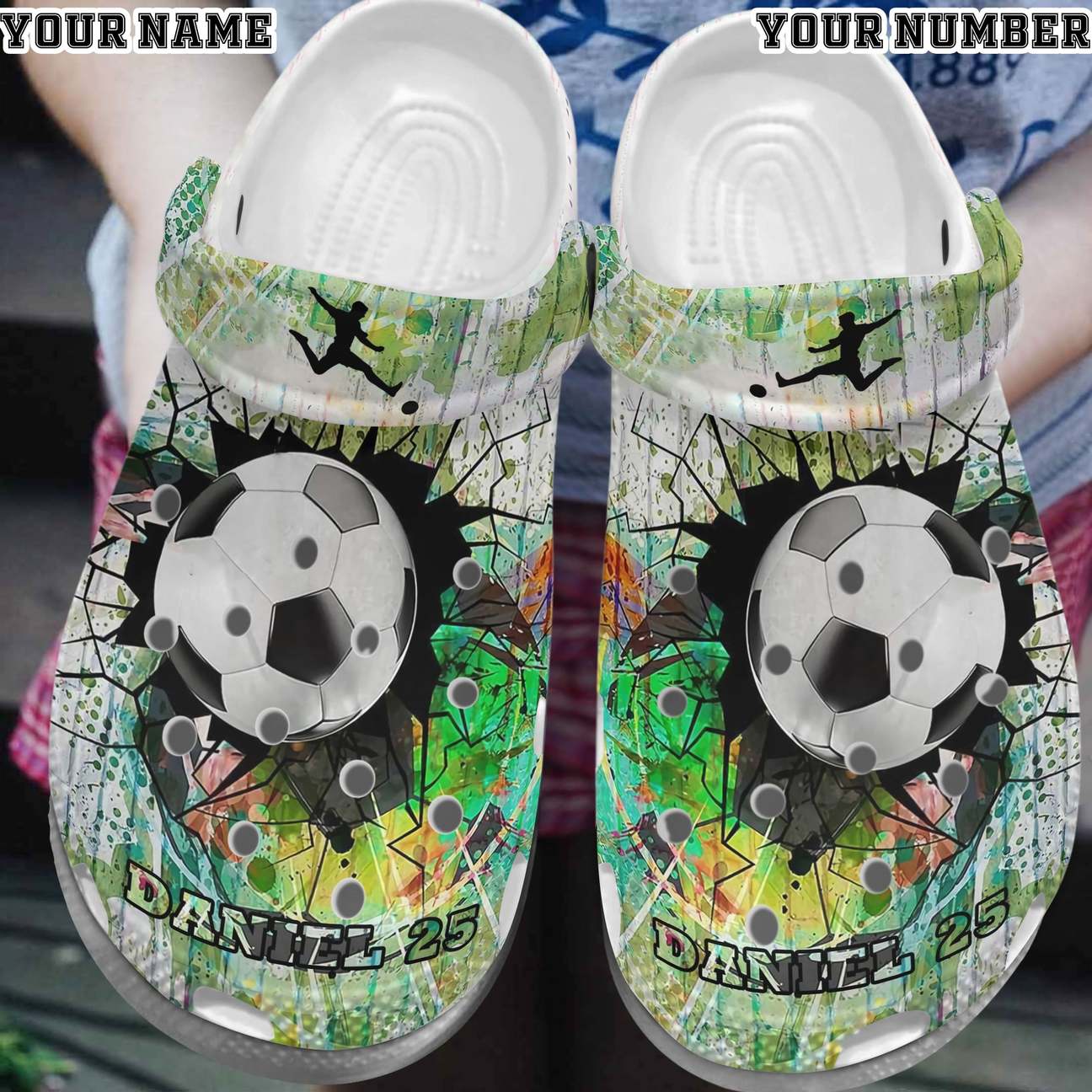 Soccer Personalized Clog, Custom Name, Text, Color, Number Fashion Style For Women, Men, Kid, Print 3D I Love Playing Soccer 12