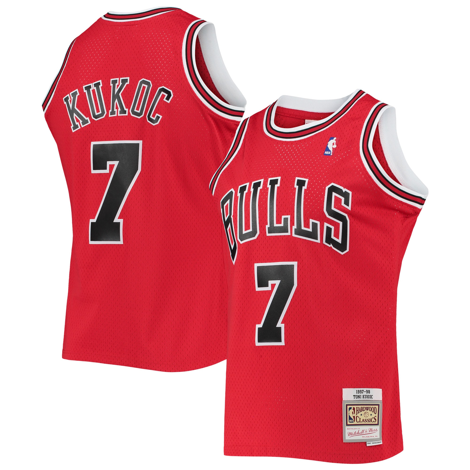 Toni Kukoc Chicago Bulls Mitchell & Ness 1997/98 Hardwood Classics Swingman Jersey – Red