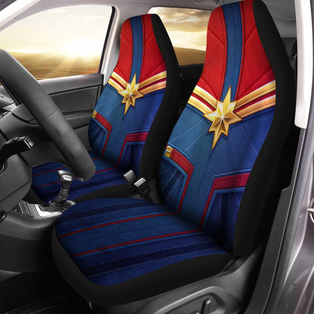 Captain Marvel Uniform Custom Car Seat Covers Custom Superhero