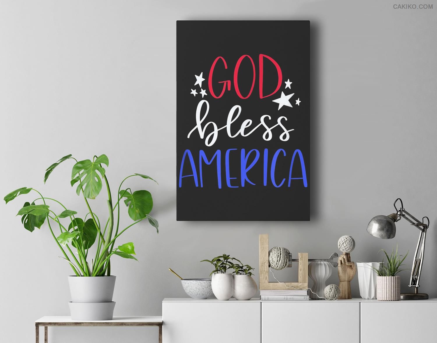 Patriotic Usa – God Bless America Premium Wall Art Canvas Decor