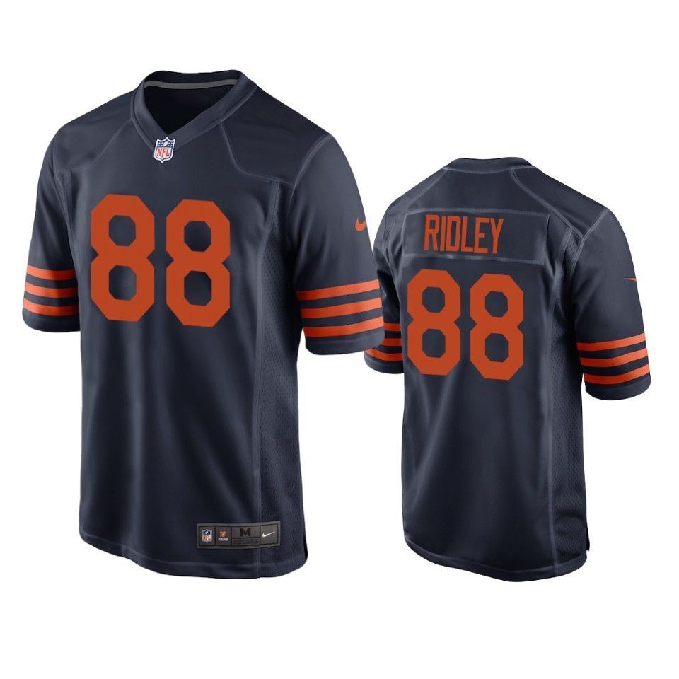 Chicago Bears Riley Ridley 2019 NFL Draft Navy Throwback Jersey