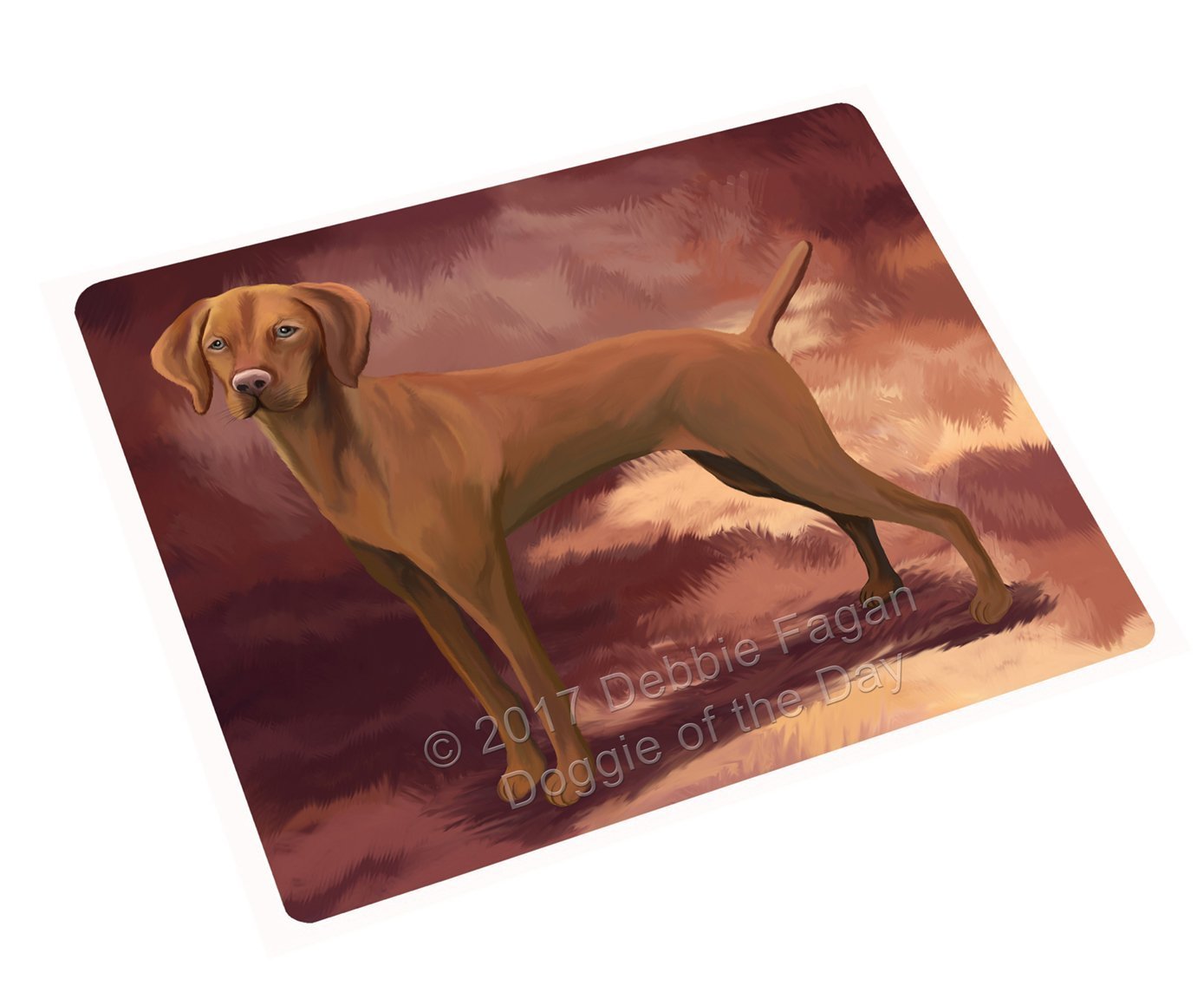 Vizsla Dog Art Portrait Print Woven Throw Sherpa Plush Fleece Blanket